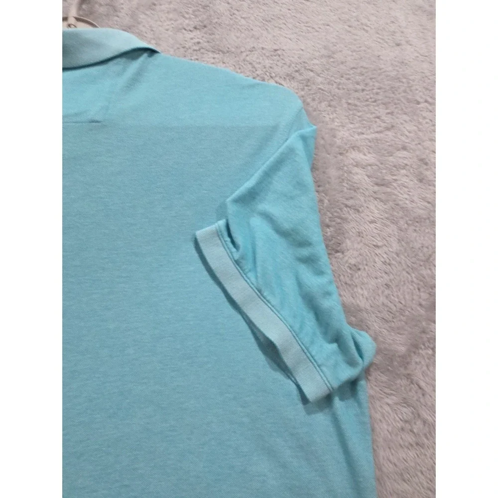 Banana Republic Men's Short Sleeve Polo Shirt Light Blue Turquoise Color  SzXXL